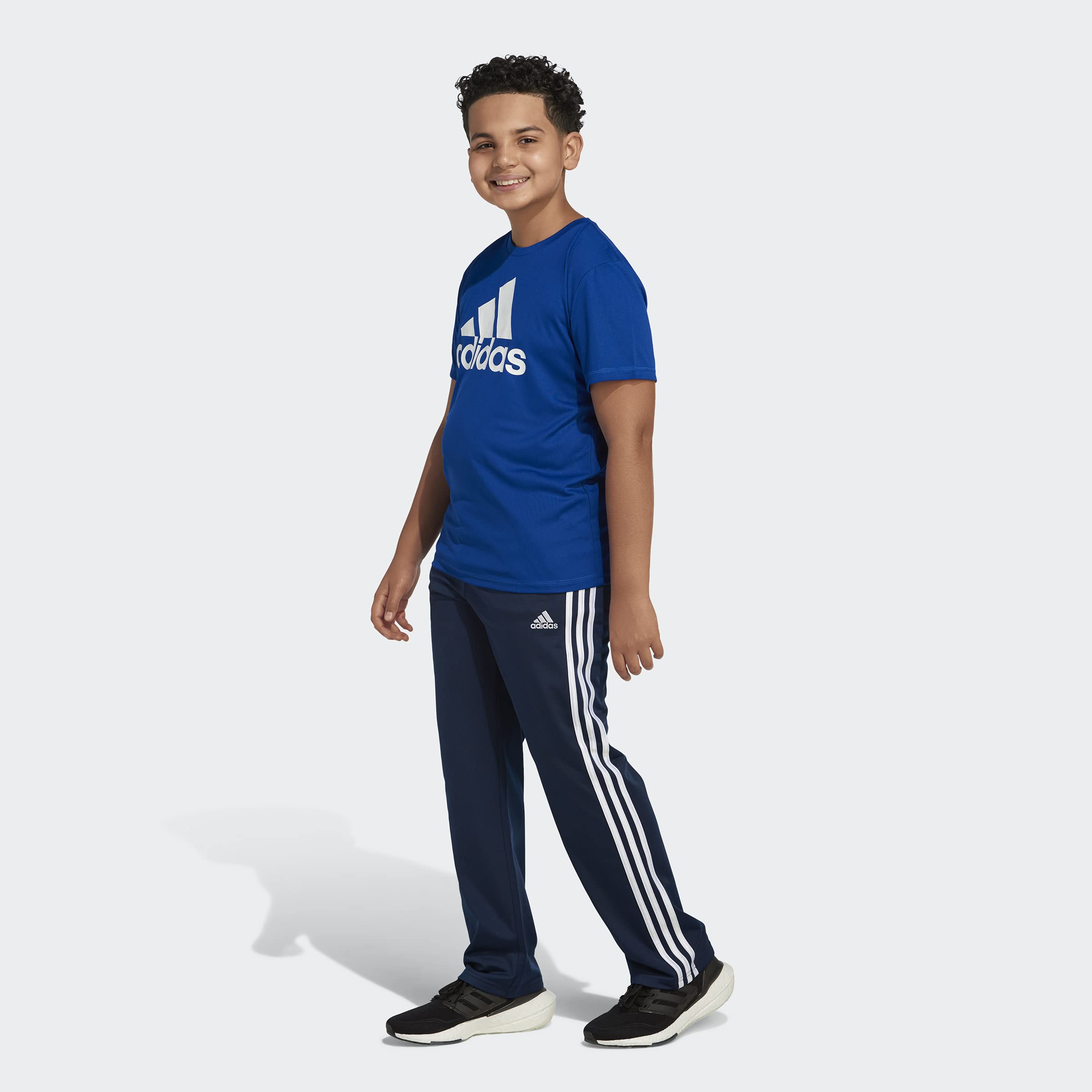 adidas boys Short Sleeve Aeroready Performance Logo Tee T-shirt T Shirt, Team Royal Blue, Large US