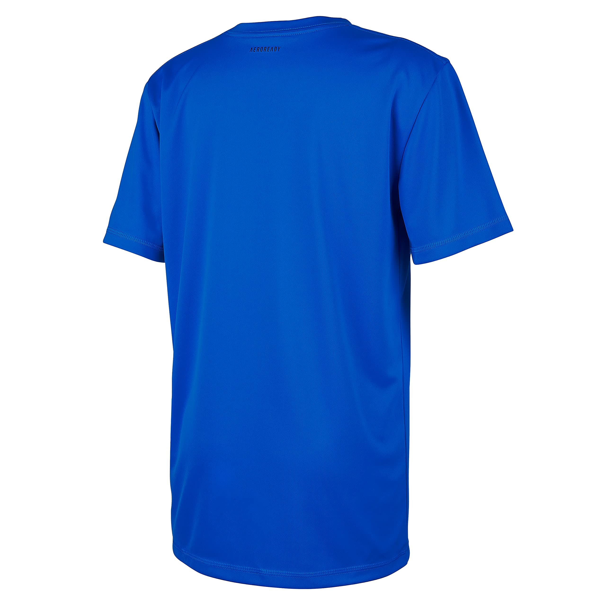 adidas boys Short Sleeve Aeroready Performance Logo Tee T-shirt T Shirt, Team Royal Blue, Large US