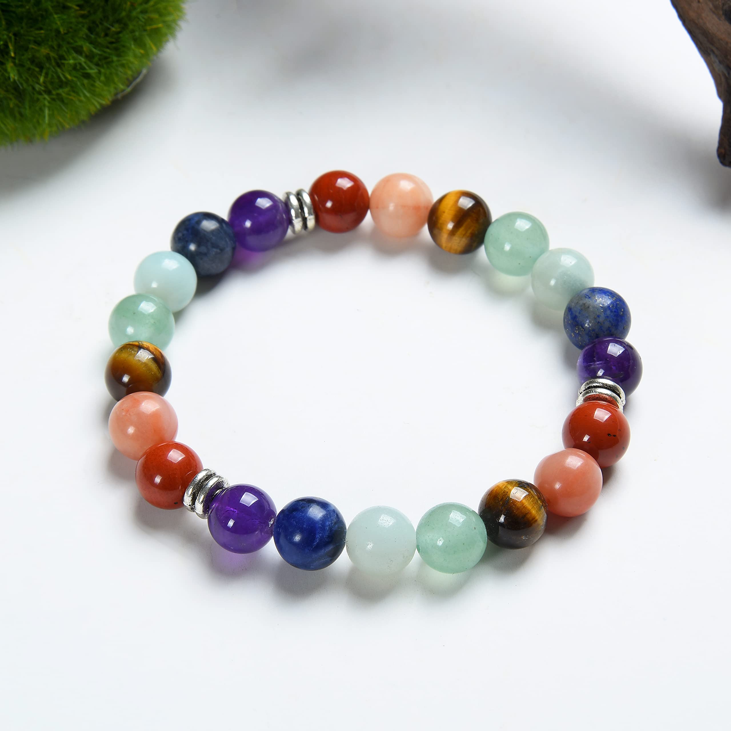 BRACELET 7 CHAKRAS Natural Stones | Free EBOOK | Handmade | Men's Women's Jewelry | Natural Stone Bracelet | ALL THE STONES OF OUR BRACELETS ARE NATURAL (CHAKRAX7)