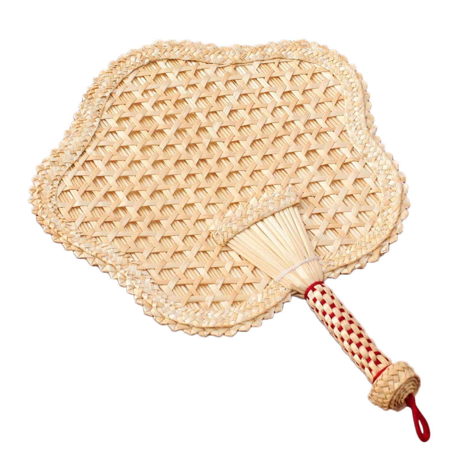 voloki Fan Hand, Natural Raffia Hand Fans Pure Hand-Woven Wheat Straw Hand Fans, Hand Rocker Fan, Handmade Raffia Fans, Wedding Favor Fans, Favor for Wedding Summer Friendly