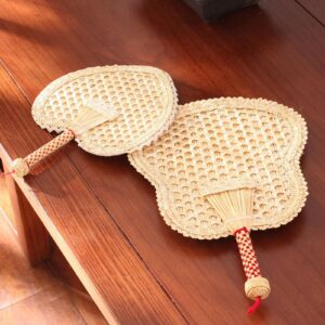 voloki Fan Hand, Natural Raffia Hand Fans Pure Hand-Woven Wheat Straw Hand Fans, Hand Rocker Fan, Handmade Raffia Fans, Wedding Favor Fans, Favor for Wedding Summer Friendly