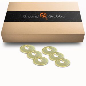 groundgrabba teardrop hook washer 6 pack for wide loops | specifically designed for wide diameter holes | 6x groundgrabba teardrop hook washers