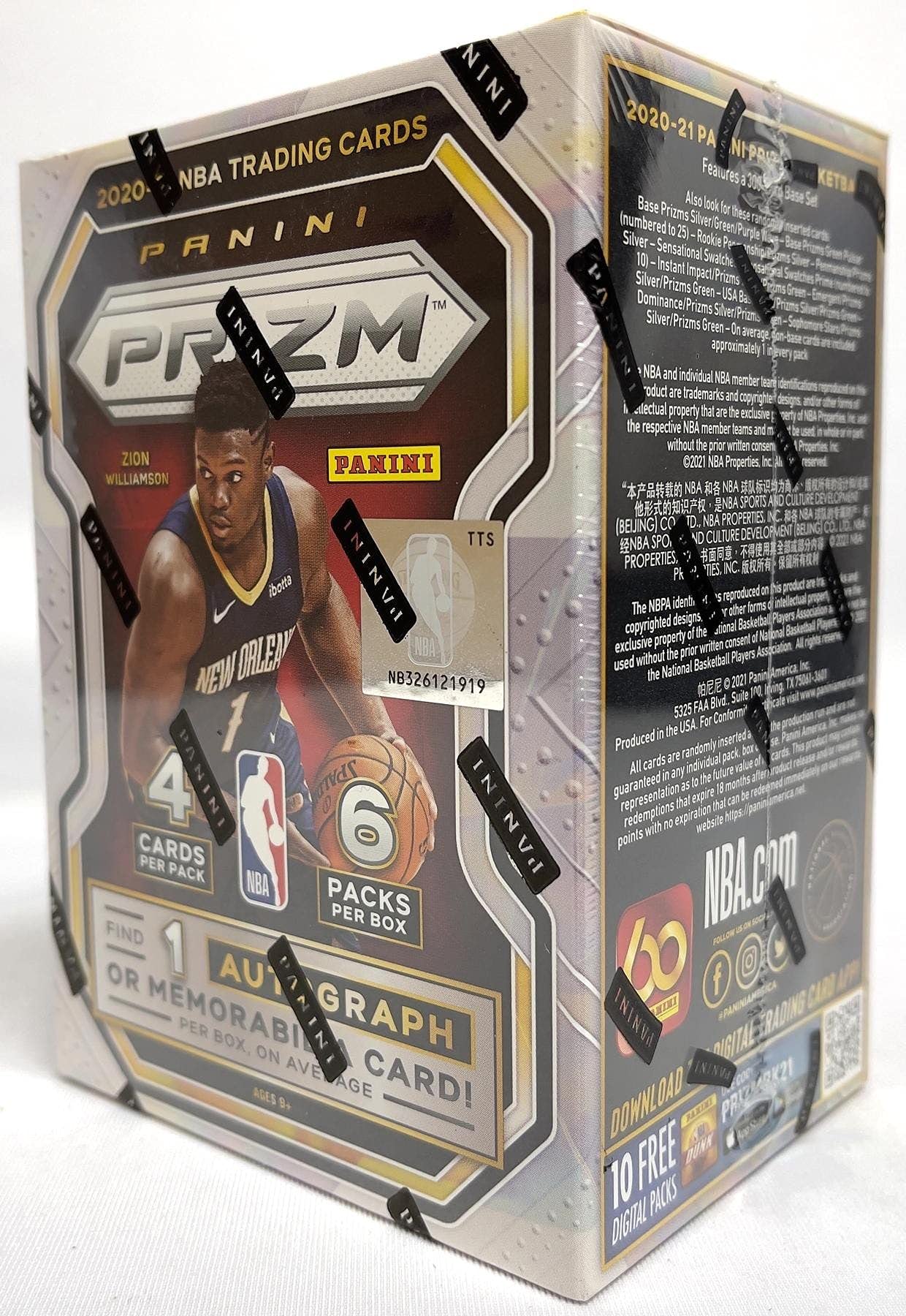 2020/21 Panini Prizm NBA Basketball Blaster Box 6 Packs Per Box Factory Sealed Box