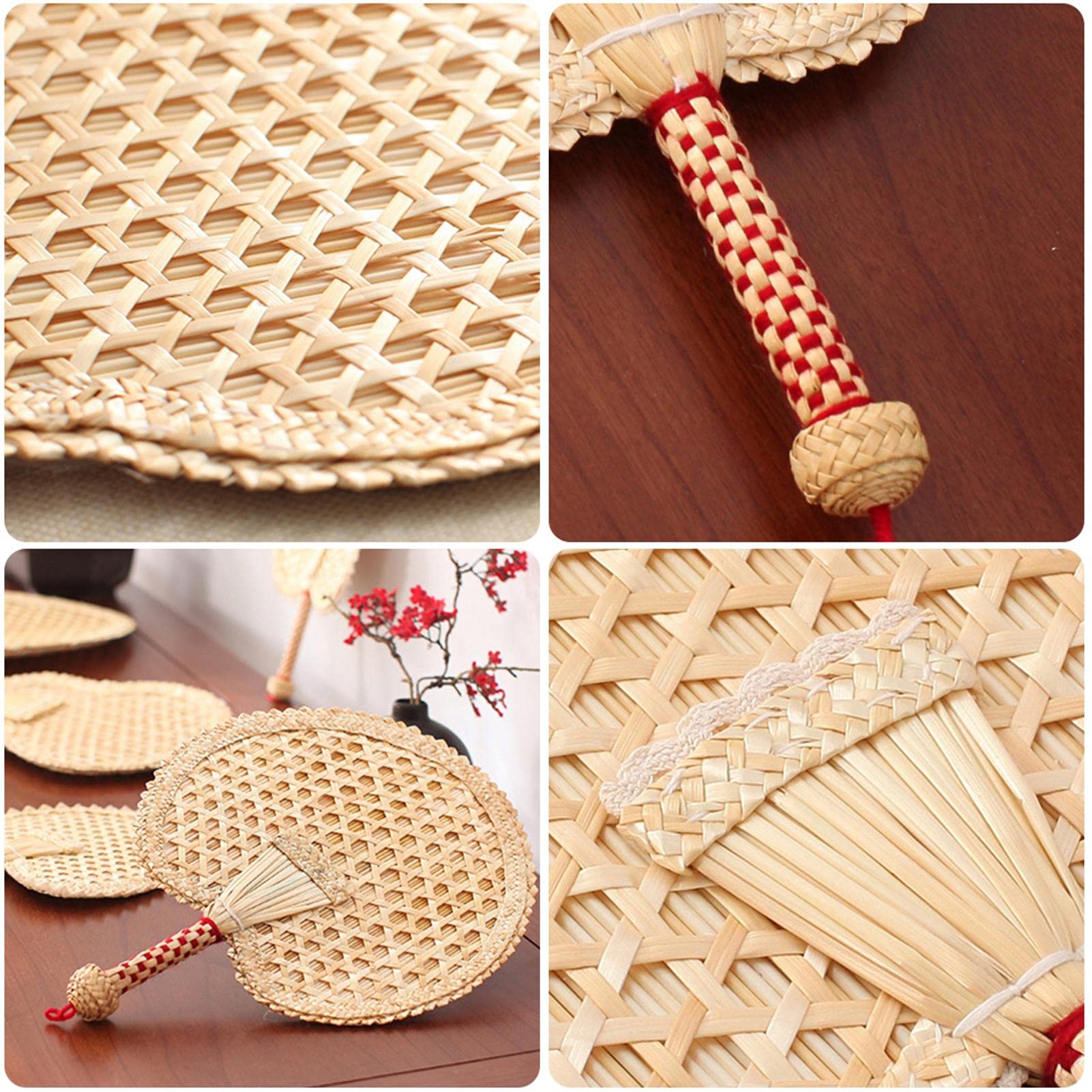 voloki Fan Hand, Natural Raffia Hand Fans Pure Hand-Woven Wheat Straw Hand Fans, Hand Rocker Fan, Handmade Raffia Fans, Wedding Favor Fans, Favor for Wedding Summer Friendly