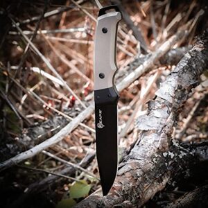 Reapr 11009 5" Brigade Full Tang Fixed Blade Knife, Modified Drop Point Blade, Dual G10 Handle, Ballistic Nylon Sheath, For Outdoor, Tactical, and EDC