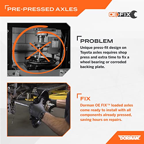 Dorman 926-147 Rear Driver Side Pre-Pressed Rear Axle Compatible with Select Toyota Models (OE FIX)