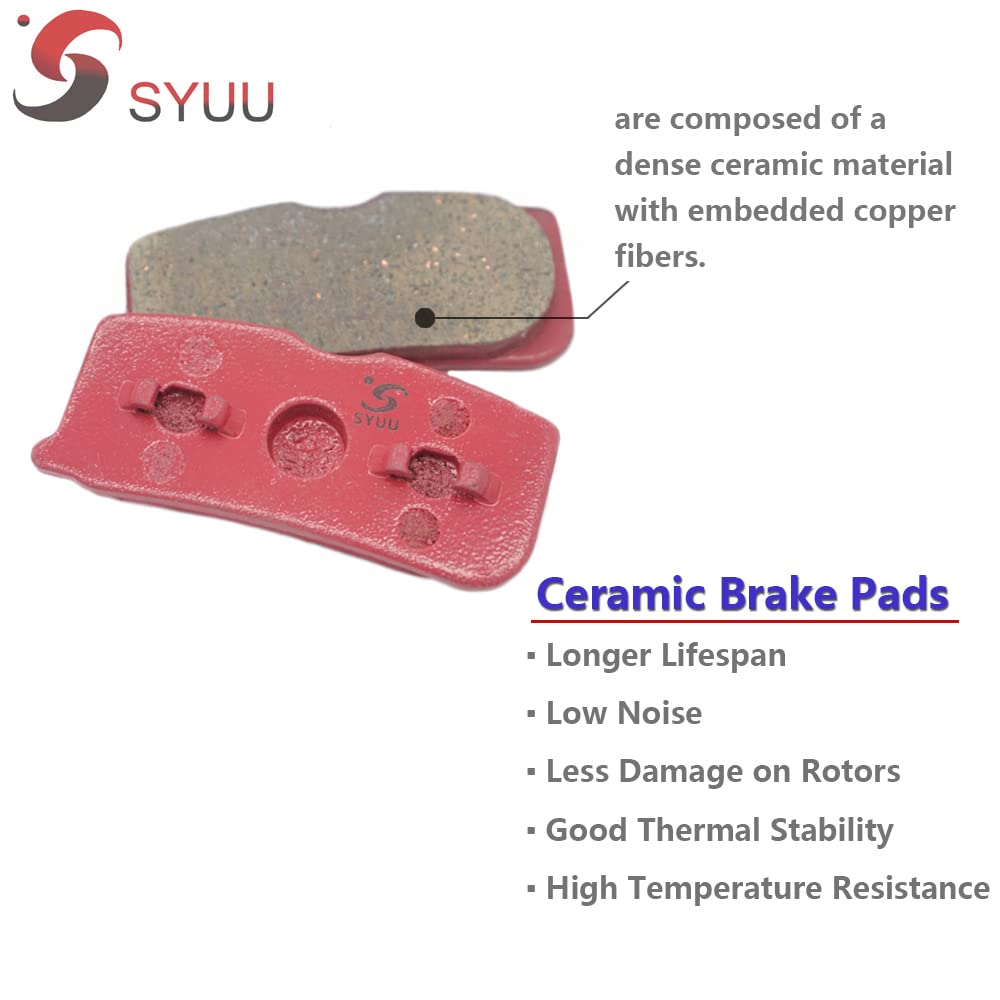 S SYUU Front and Rear Ceramic Brake Pad compatible with Can am Spyder RS SE5/SM5/Phantom Black 08-09 FA474F FA473R