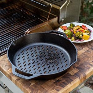 Lodge 12" Cast Iron Dual Handle Grill Basket