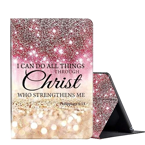 Fire HD 10 Case 2021,Fire HD 10 Plus Tablet Case (11th Generation, 2021 Release), Multi-Angle Slim Stand Smart Cover Cases for New Amazon Kindle Fire HD 10 10.1"- I can do All Things Through Christ