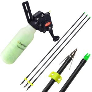 ZSHJGJR Archery Bowfishing Reel Spincast Reel Bowfishing Tool with 40m Fishing Rope Fishing Arrows Kit for Compound Recurve Bow Fishing Hunting Accessory