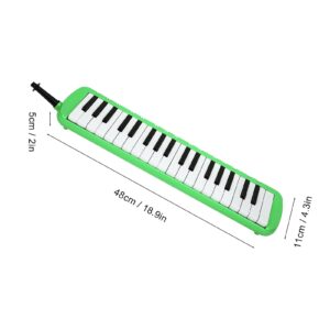 37 Keys Melodica Air Piano Keyboard Pianica Wind Musical Instrument for Beginner Professional Training(green)