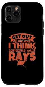 iphone 11 pro ray for stingray lovers sea batoidea - get out of my way case