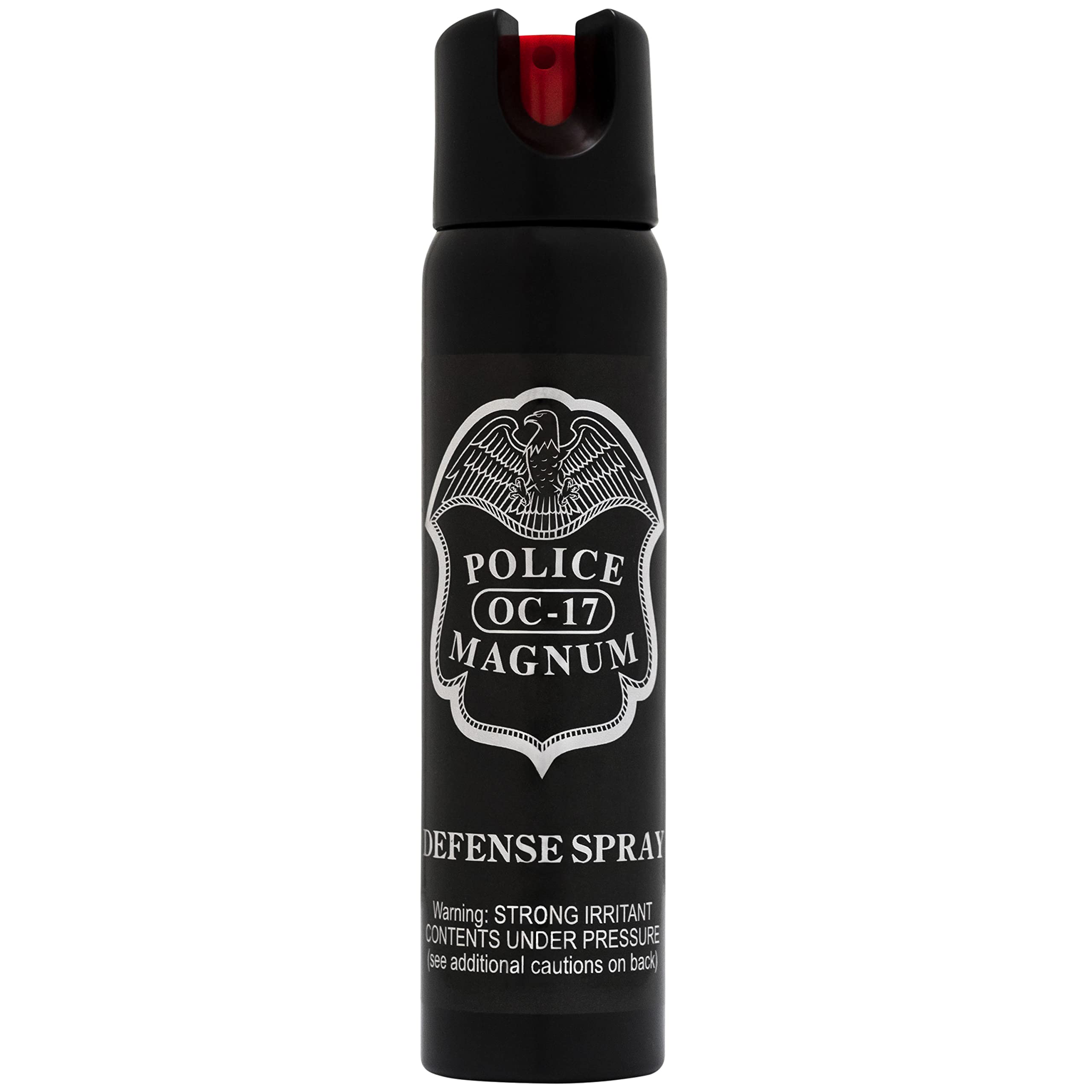 POLICE MAGNUM Large Pepper Spray 5 ounce Canister-16ft Range- Portable Self Defense Security- 5oz Twist Lock (Red)