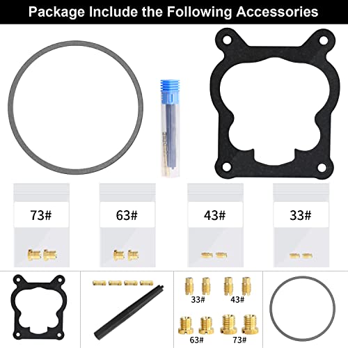 4 Barrel Carburetor Carb For 1901R Rochester Quadrajet 4MV Chevy 1966-1973 - Summit Jegs Divorced Choke 1901-GG 4-BBL, Replace for Corvettes 1975-1979 750 CFM Vacuum Secondary Durable