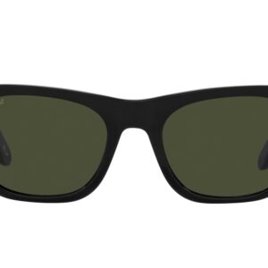 Persol PO3269S Square Sunglasses, Black/Green, 52 mm