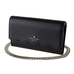 kate spade new york gemma wallet on a chain shoulder bag (black)