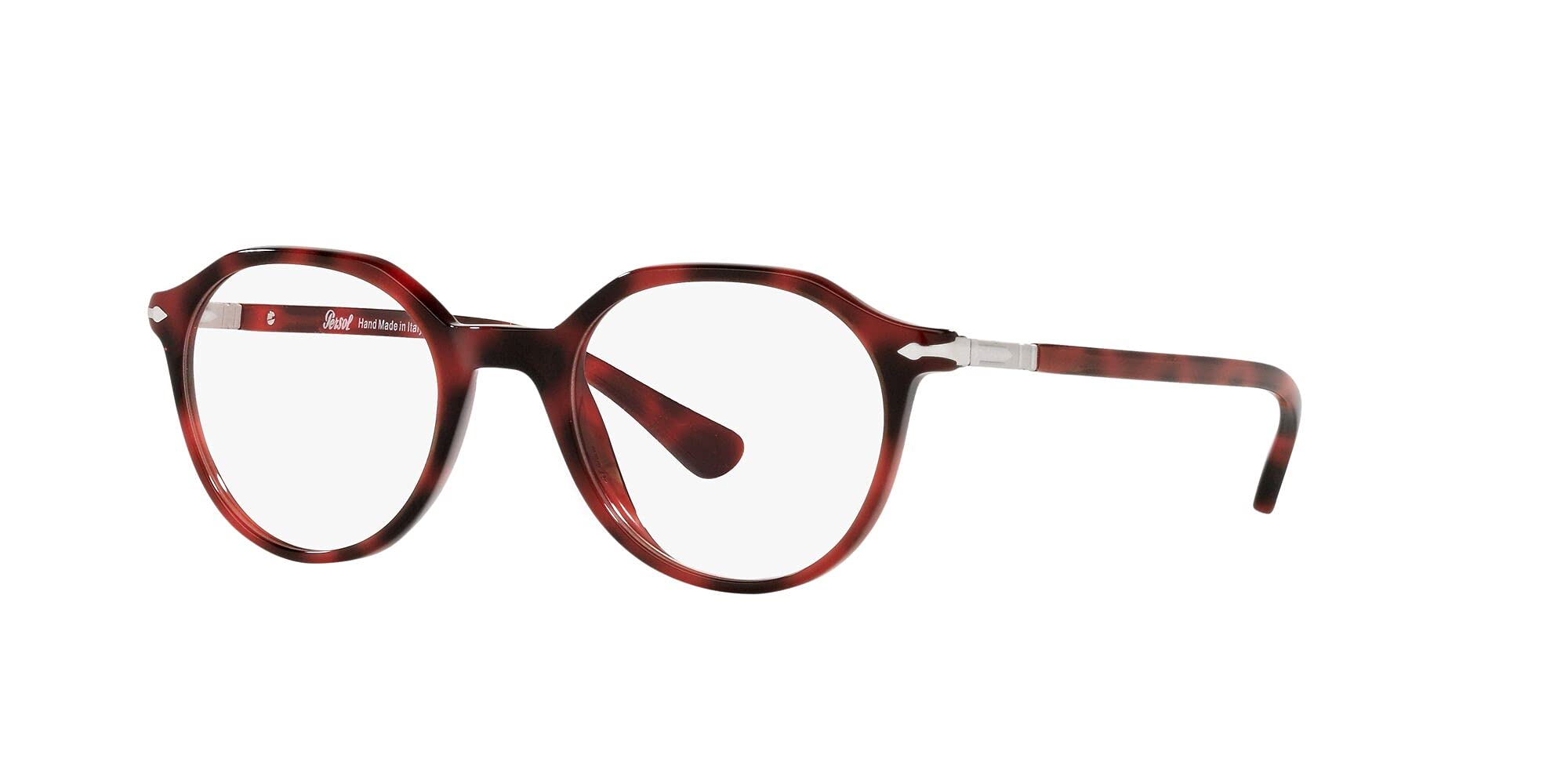 Persol PO3253V Square Prescription Eyewear Frames, Red/Demo Lens, 49 mm