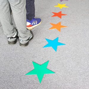 Eco Walker Flat Spot Marker Waterproof Directional Floor Arrow Temporary Direction Sign Anti-Slip Arrow Sign for Floor Carpet Indoor Outdoor Application (Star)