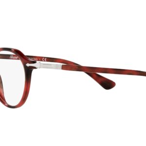 Persol PO3253V Square Prescription Eyewear Frames, Red/Demo Lens, 49 mm