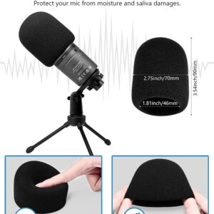 AT2020 Shock mount with Pop Filter [durable/more stable] by Etour - Mount Made from metal material to Eliminate Vibrations - Compatible with Diameter 46mm-53mm Microphone at2040 line Kit