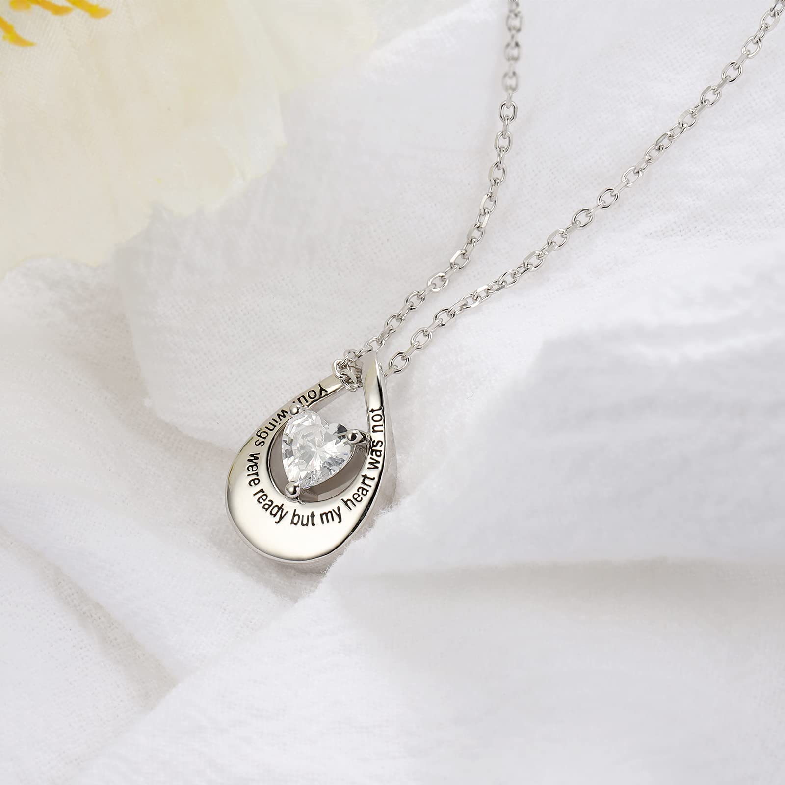 925-Sterling-Silver Teardrop Urn Necklace for Ashes - Hollow Teardrop with Heart Cremation Jewelry Ash Silver Tear Drop Urn Jewelry Water Droplets Urn Necklaces Ashes for Women Teen Girls