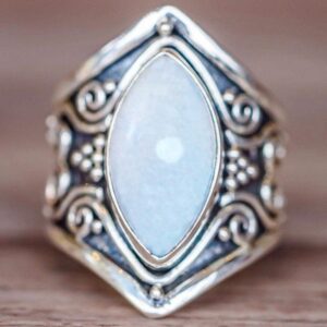 koguxuix vintage silver ring 925 sterling silver natural moonstone women jewelry elegant gemstone wedding ring (8)