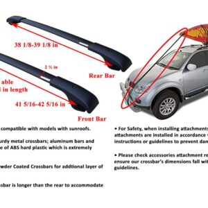 BrightLines Customized Crossbars Roof Racks Compatible with 2021 2022 2023 2024 Ford Bronco Sport Base & Big Bend Models for Kayak Luggage ski Bike Carrier