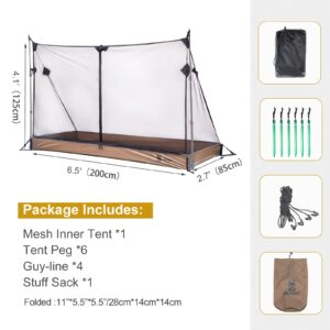 OneTigris Solo Mesh Tent, Ultralight Screen House with 3000 Waterproof Bathtub Floor for Camping Hiking Backpacking Traveling Fishing Patio