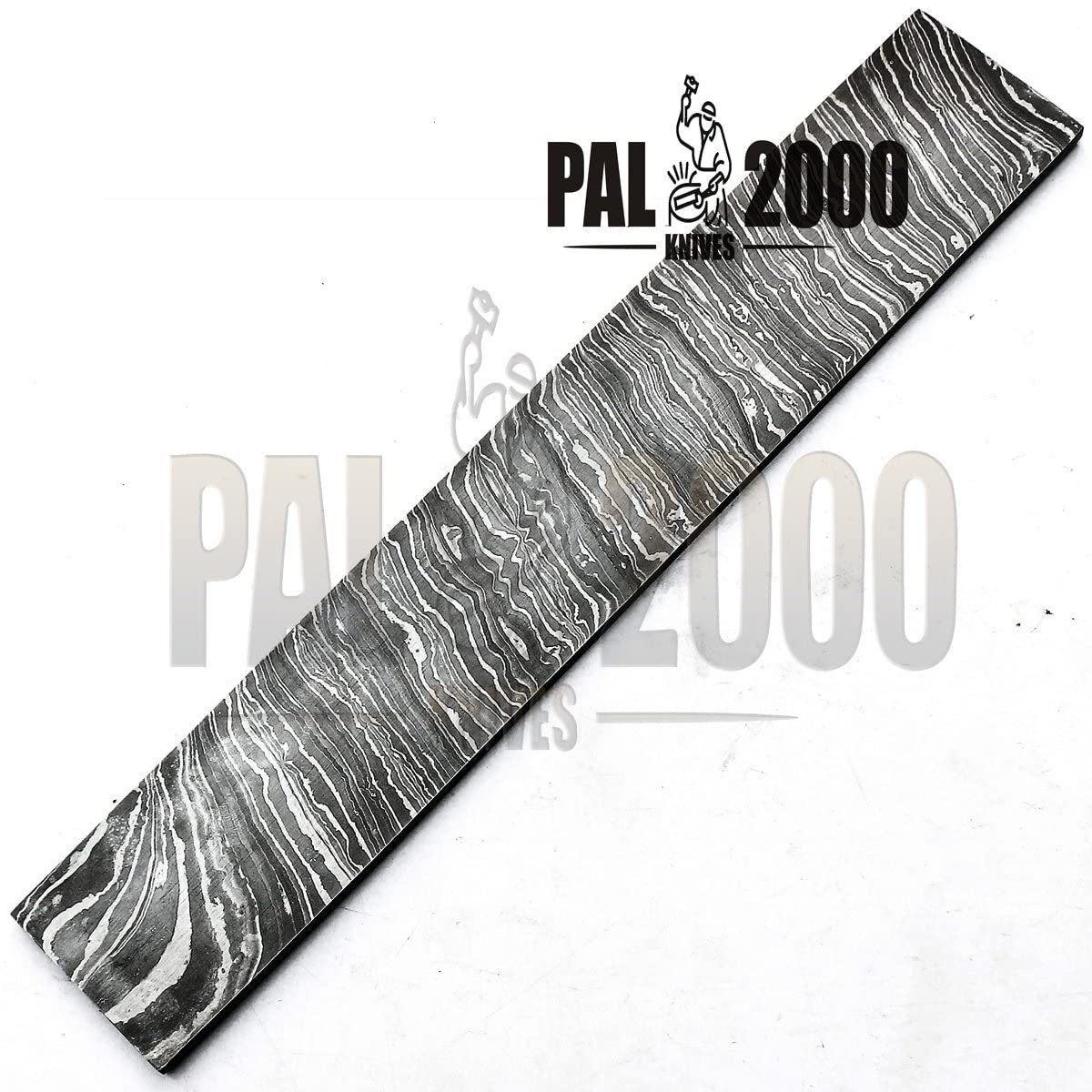 PAL 2000 HUNTING KNIVES Fire Strom Pattern Handmade Damascus Steel Bar Custom Damascus Steel Billet Blank Blade 15 x2 x5mm Sstn 9927