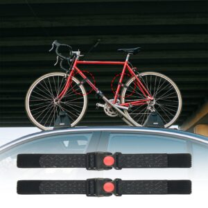 Cosmos 2 Pcs Bike Wheel Stabilizer Straps Anti-Slip Adjustable Fastening Tie Down Straps Reusable Versatile Hook & Loop Securing Straps