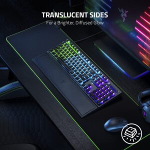 Razer Phantom Keycap Upgrade Set: Unique Stealth Design - Translucent Sides - Bottom-Lasered Legends - Keycap Removal Tools & Stablizers - Universal Compatiability - Black