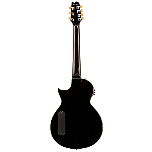 ESP 7 String LTD TL-7 Thinline Guitar, Black, Right, (LTL7BLK)