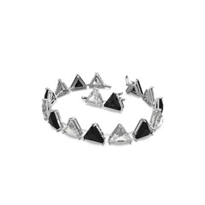 SWAROVSKI Ortyx Bracelet, Triangle cut crystals, Black, Rhodium Finish