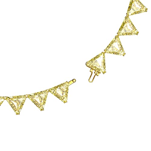 SWAROVSKI Ortyx Necklace, Triangle Cut Crystals, Yellow, Gold-Tone Finish