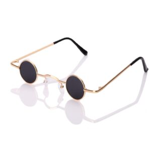 JUFORHQC Retro Glasses Out-of-The-Ordinary Sunglasses with Extremely Small Lenses Unisex