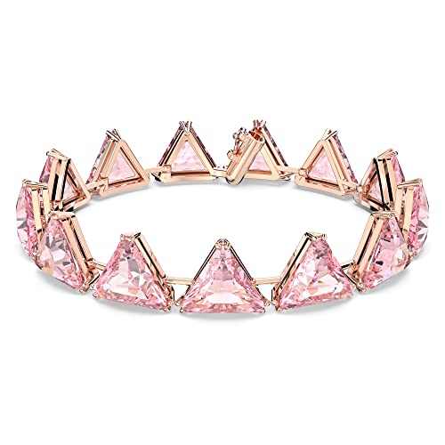 SWAROVSKI Ortyx bracelet, Triangle cut crystals, Pink, Rhodium plated