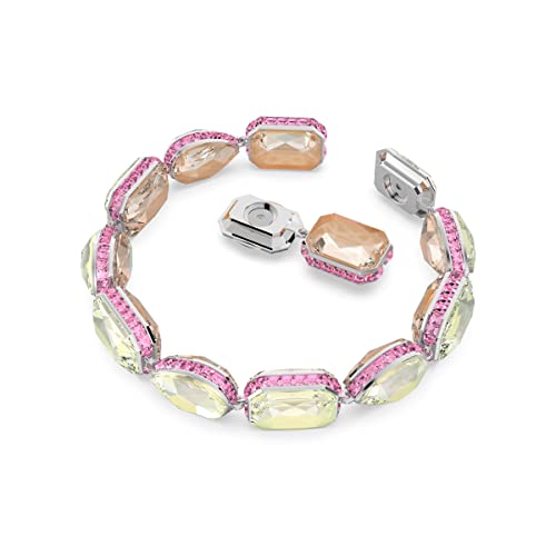 SWAROVSKI Orbita bracelet, Mixed Cut Crystals, Multicolored, Rhodium Finish