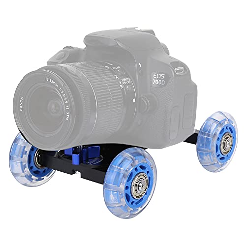 Voluxe Camera Dolly Wheel, Camera Dolly Skater, Silicone 1 PCS 1/4'' Screw 10KG Payload for Cellphone DSLR Camera Action Camera Photographers