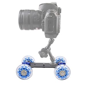 Voluxe Camera Dolly Wheel, Camera Dolly Skater, Silicone 1 PCS 1/4'' Screw 10KG Payload for Cellphone DSLR Camera Action Camera Photographers