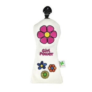 foretra - limited edition girl power hybrid headcover - tour quality golf club cover - style and customize your golf bag