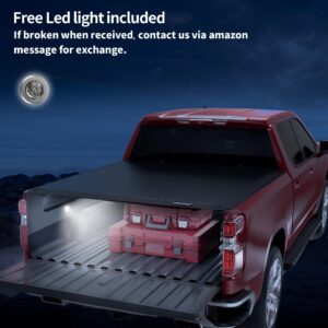 oEdRo Truck Bed Tonneau Cover Soft Tri-fold Compatible with 2019-2024 Ford Ranger 5 Feet Bed