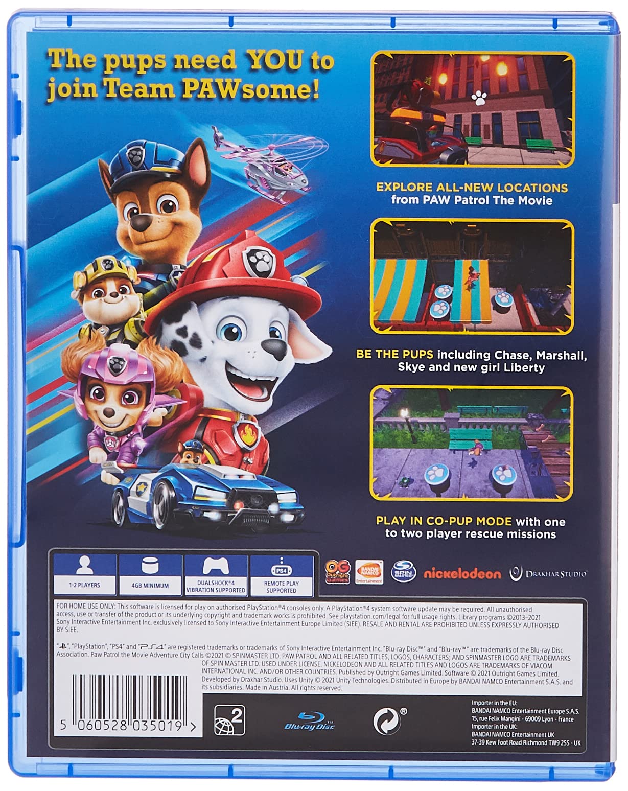 Paw Patrol The Movie Adventure City Calls (PS4)