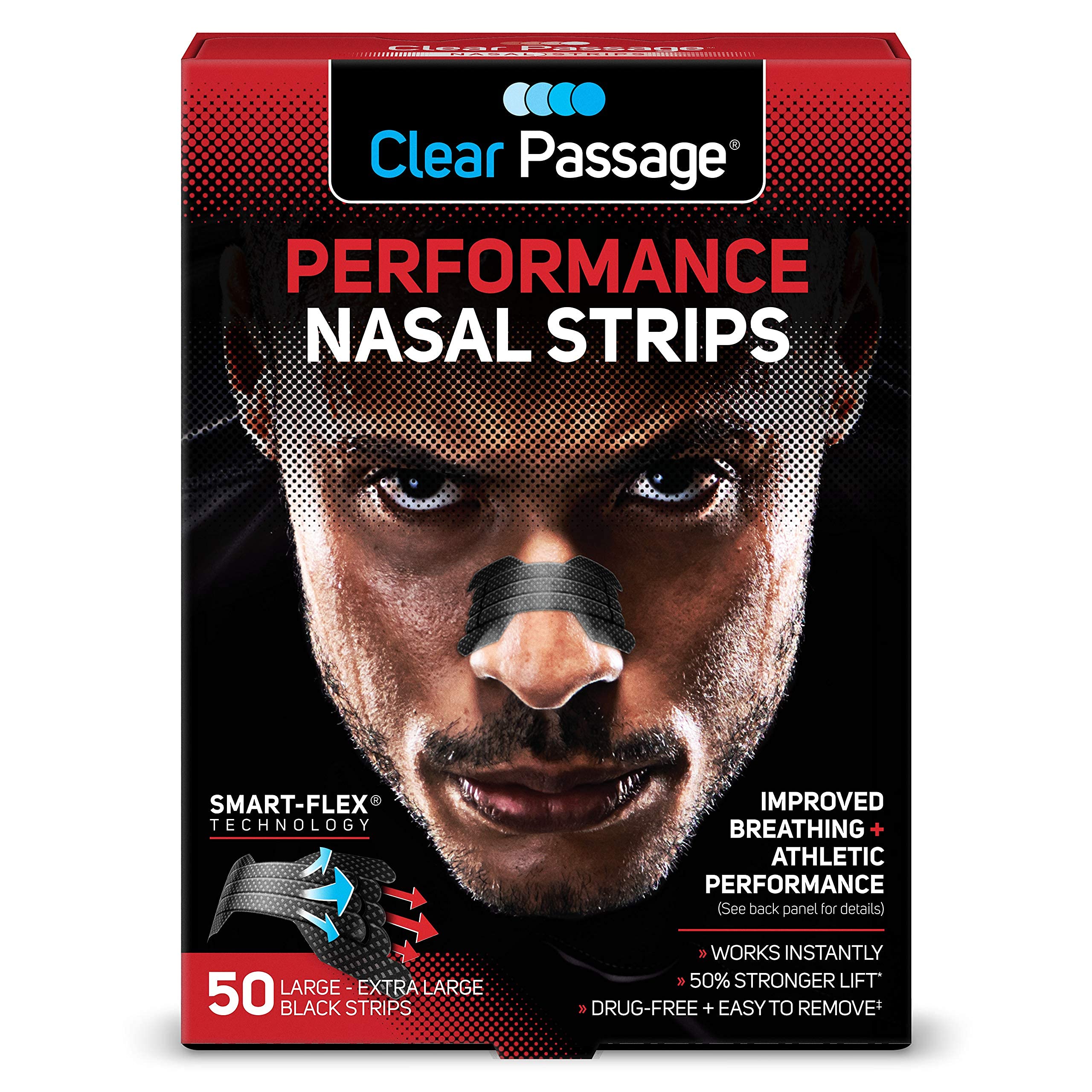 Care Science Waterproof Kinesiology Tape, 40 ct, Precut Strips (2 Rolls), Black + Clear Passage Performance Nasal Strips for Athletes, Black, 50 Count Bundle