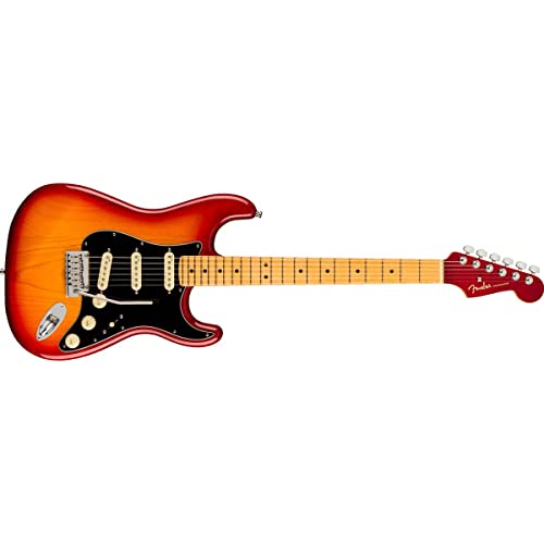 Fender American Ultra Luxe Stratocaster - Plasma Red Burst with Maple Fingerboard