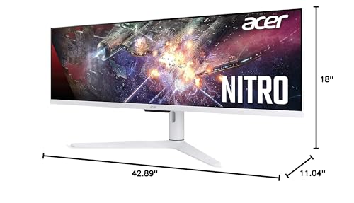 Acer Nitro XV431C Pwmiiphx 43.8" DFHD (3840 x 1080) UltraWide Gaming Monitor | AMD FreeSync Premium | 120Hz | 1ms VRB | HDR400 | 93% DCI-P3 | 1 x Display, 1 x HDMI 2.0 Port and 1 x HDMI 1.4