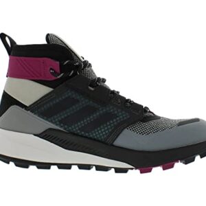 adidas Terrex Trailmaker Mid Gore-TEX® Hiking Shoes Metal Grey/Core Black/Power Berry 11 B (M)