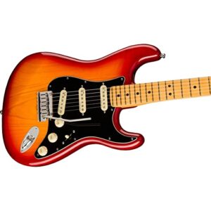 Fender American Ultra Luxe Stratocaster - Plasma Red Burst with Maple Fingerboard