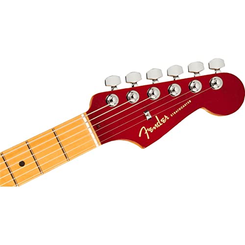 Fender American Ultra Luxe Stratocaster - Plasma Red Burst with Maple Fingerboard