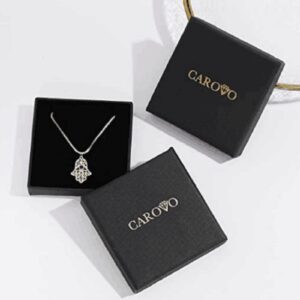 CAROVO Dainty Lightning Bolt Necklace for Women 18K Gold Plated Cute Simple Thunder Necklaces Tiny Gold Lightning Bolt Chain Jewelry Gifts for Women