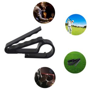 Alovexiong 2 Pack Grip Cigar Holder Golfer Cigars Clip Flexibility Golf Course Cigar Minder Attaches Cigars Putter to Boats, BBQ Grills for Golfers, Golf Bag and Golf Carts (Black)